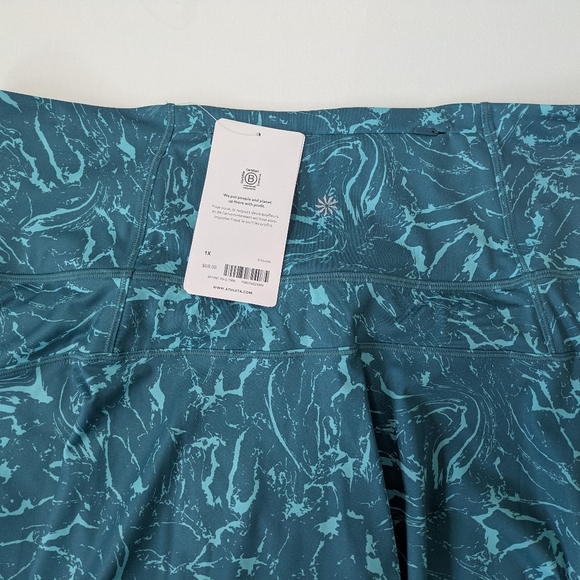 ATHLETA ACE Blue/Green Marble Borealis  Pattern Tennis Skirt Skort Size 1X NWT - Picture 6 of 13